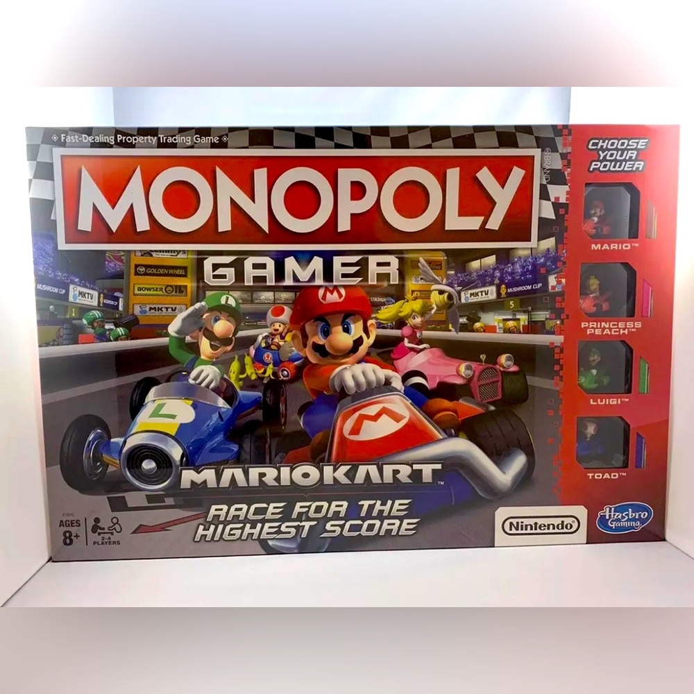 Monopoly Gamer Mario Kart Board Game - NEW IN BOX! 2-4 Players
